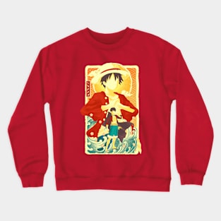 Great Wave Luffy Crewneck Sweatshirt